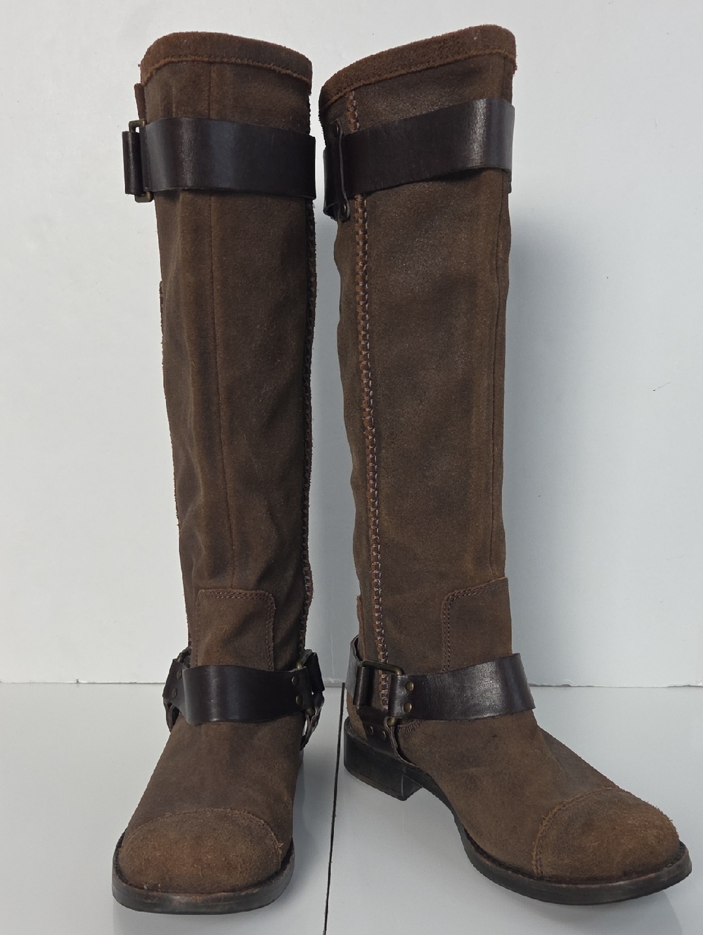 UGG Dree Chestnut Brown Suede Harness Boots Women’s Size 7 / 38